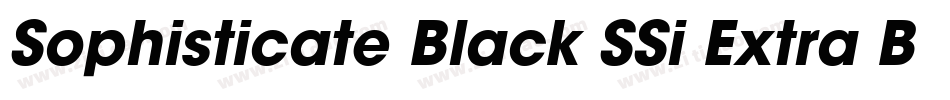 Sophisticate Black SSi Extra Bold Italic字体转换